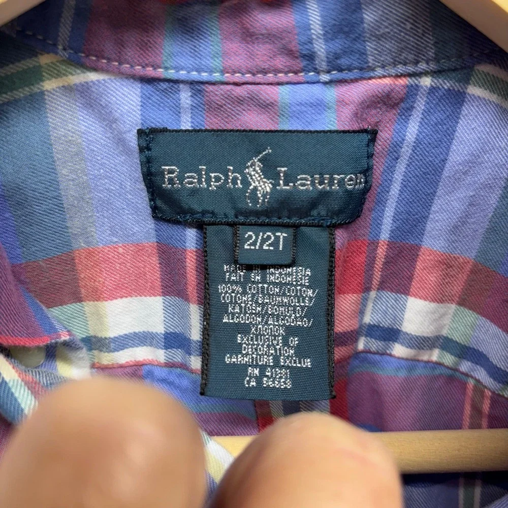 Ralph Lauren Toddler‎ Plaid Button Down Shirt - 2T